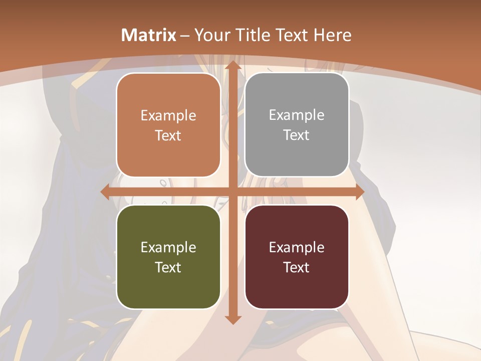 A Woman In A Blue Dress Sitting On A Bed PowerPoint Template