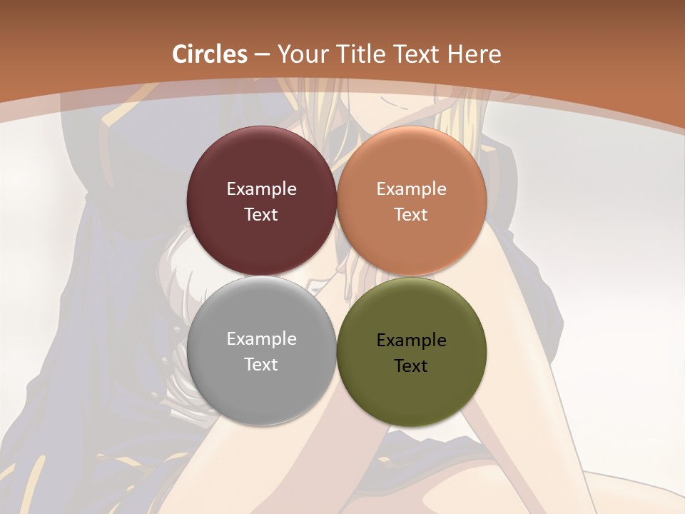 A Woman In A Blue Dress Sitting On A Bed PowerPoint Template