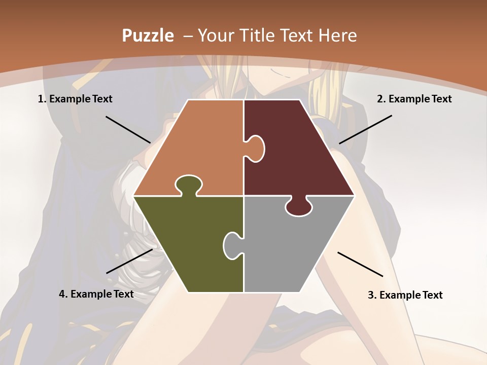 A Woman In A Blue Dress Sitting On A Bed PowerPoint Template