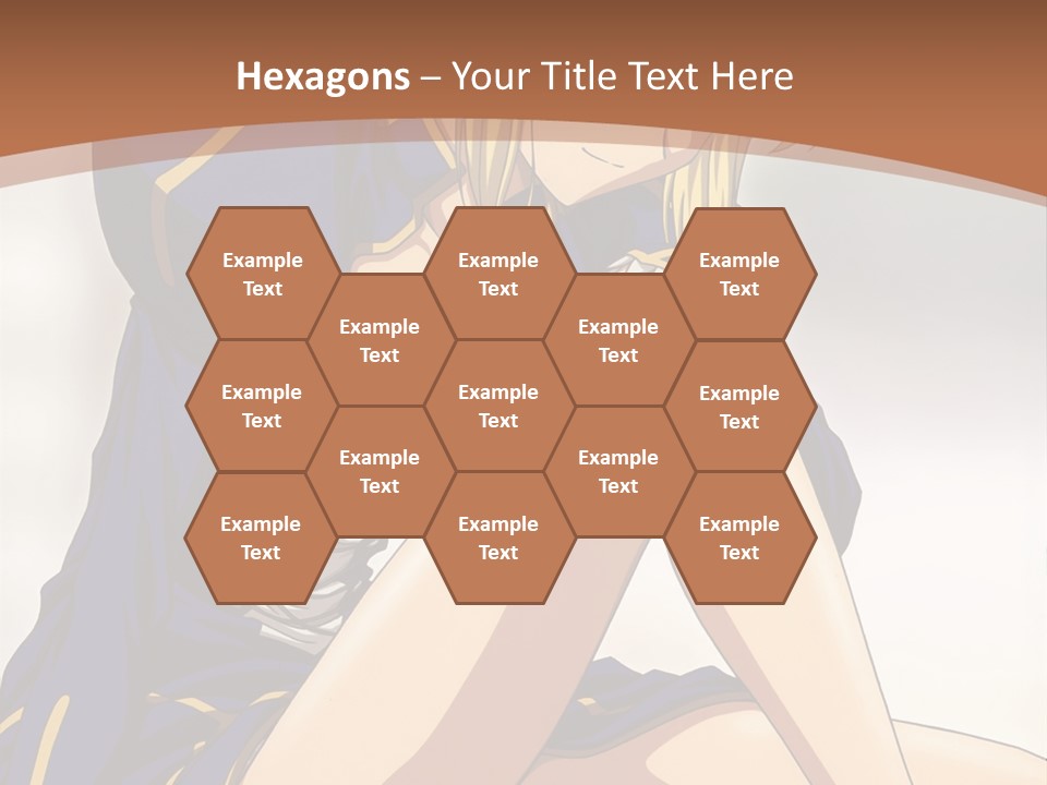 A Woman In A Blue Dress Sitting On A Bed PowerPoint Template