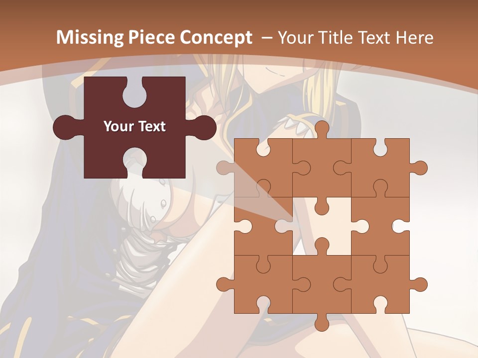 A Woman In A Blue Dress Sitting On A Bed PowerPoint Template