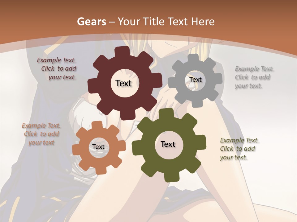 A Woman In A Blue Dress Sitting On A Bed PowerPoint Template