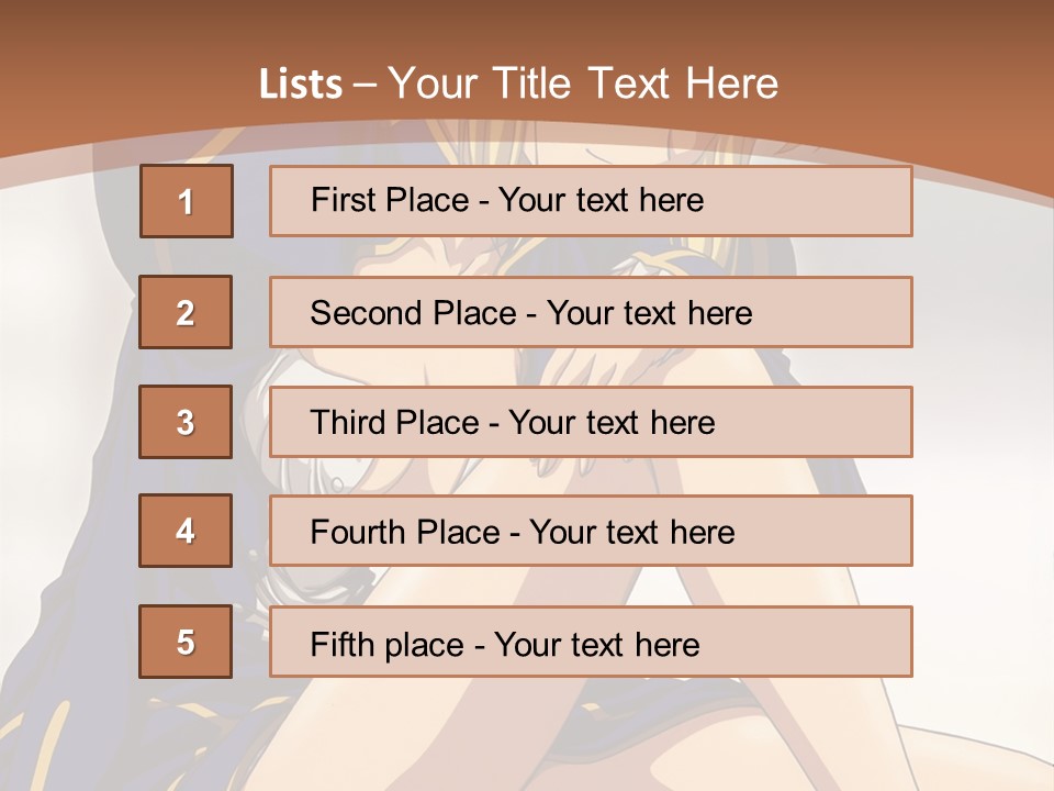 A Woman In A Blue Dress Sitting On A Bed PowerPoint Template