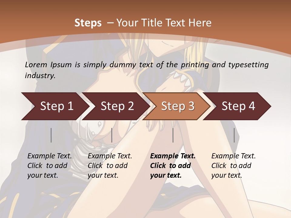 A Woman In A Blue Dress Sitting On A Bed PowerPoint Template