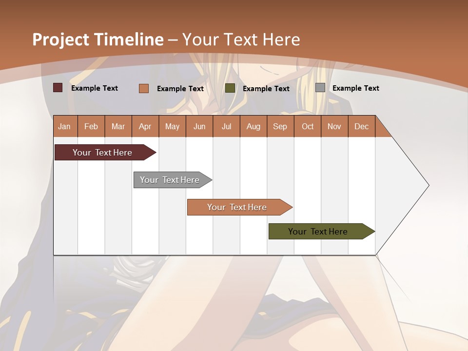 A Woman In A Blue Dress Sitting On A Bed PowerPoint Template