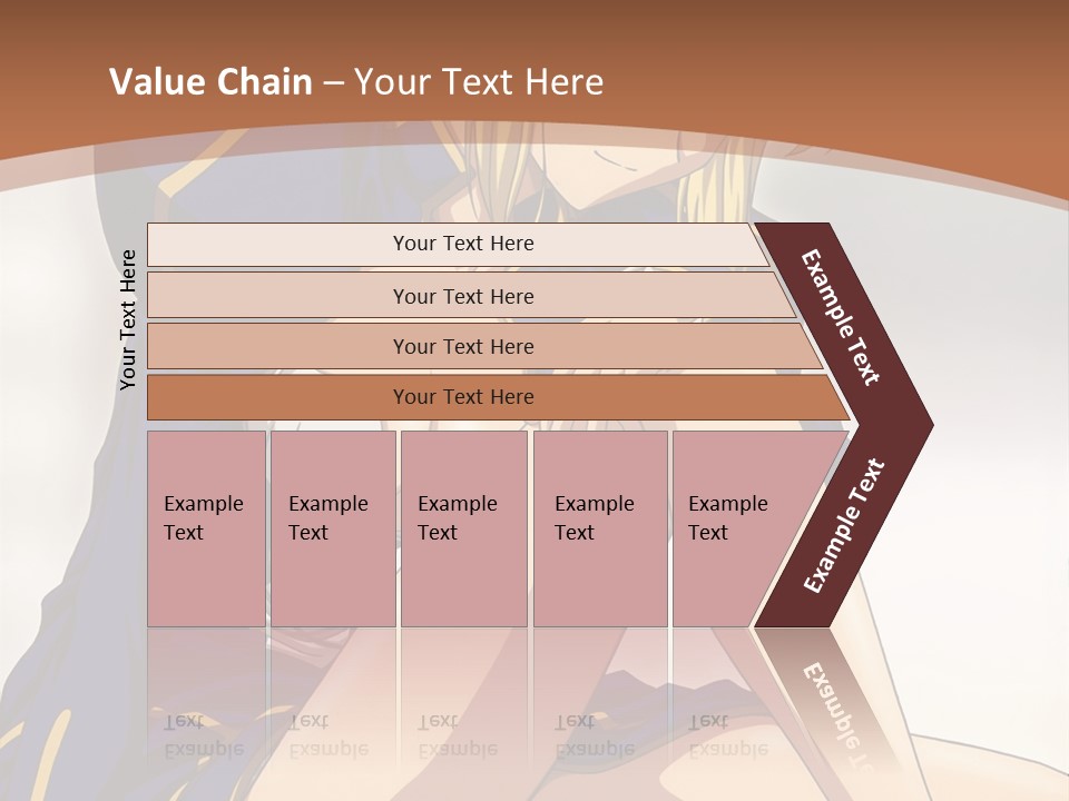 A Woman In A Blue Dress Sitting On A Bed PowerPoint Template