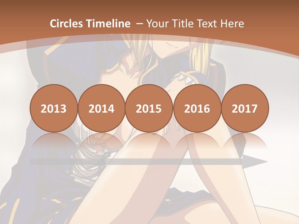 A Woman In A Blue Dress Sitting On A Bed PowerPoint Template