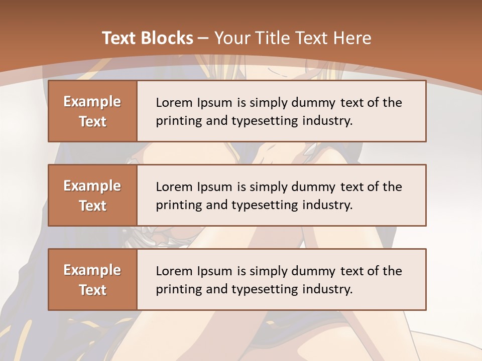 A Woman In A Blue Dress Sitting On A Bed PowerPoint Template