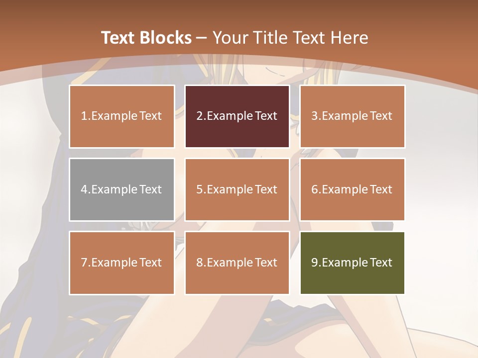 A Woman In A Blue Dress Sitting On A Bed PowerPoint Template