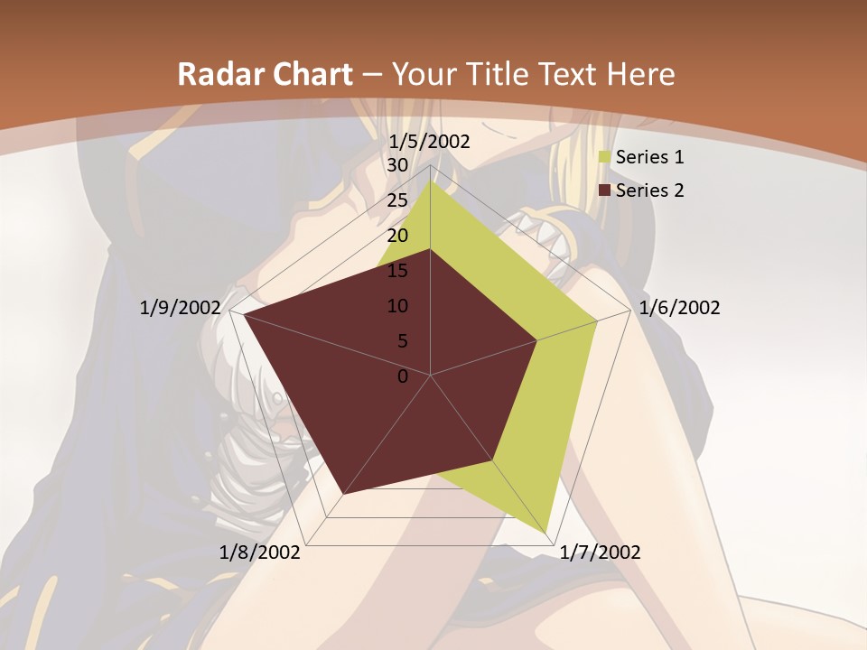 A Woman In A Blue Dress Sitting On A Bed PowerPoint Template