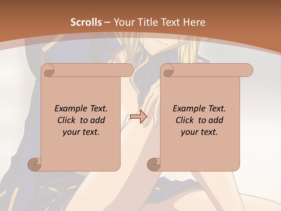 A Woman In A Blue Dress Sitting On A Bed PowerPoint Template