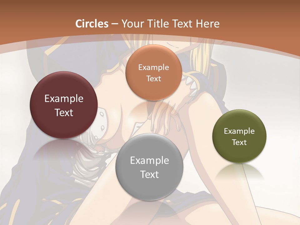 A Woman In A Blue Dress Sitting On A Bed PowerPoint Template