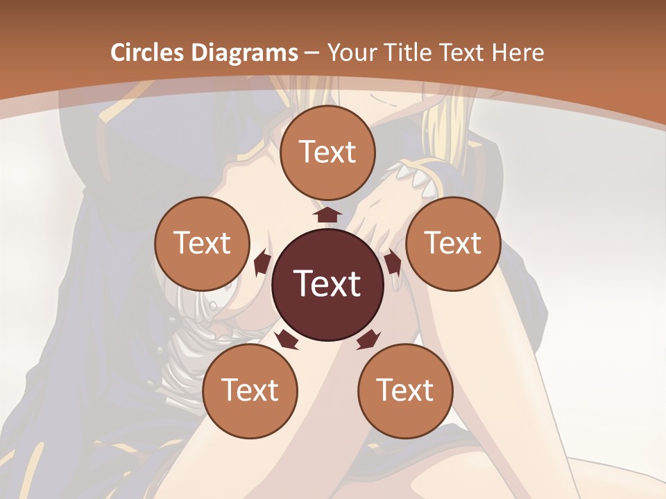 A Woman In A Blue Dress Sitting On A Bed PowerPoint Template