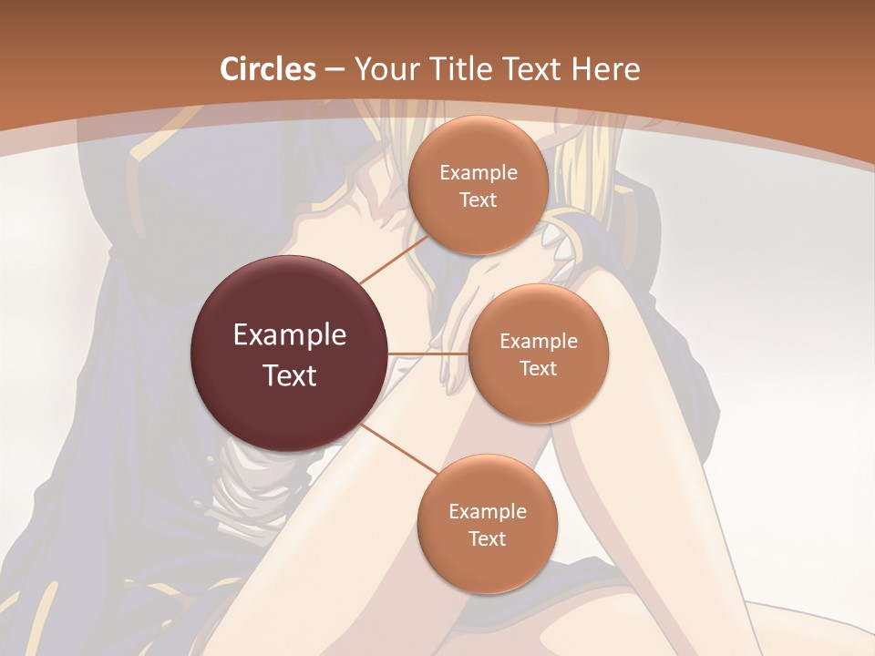 A Woman In A Blue Dress Sitting On A Bed PowerPoint Template