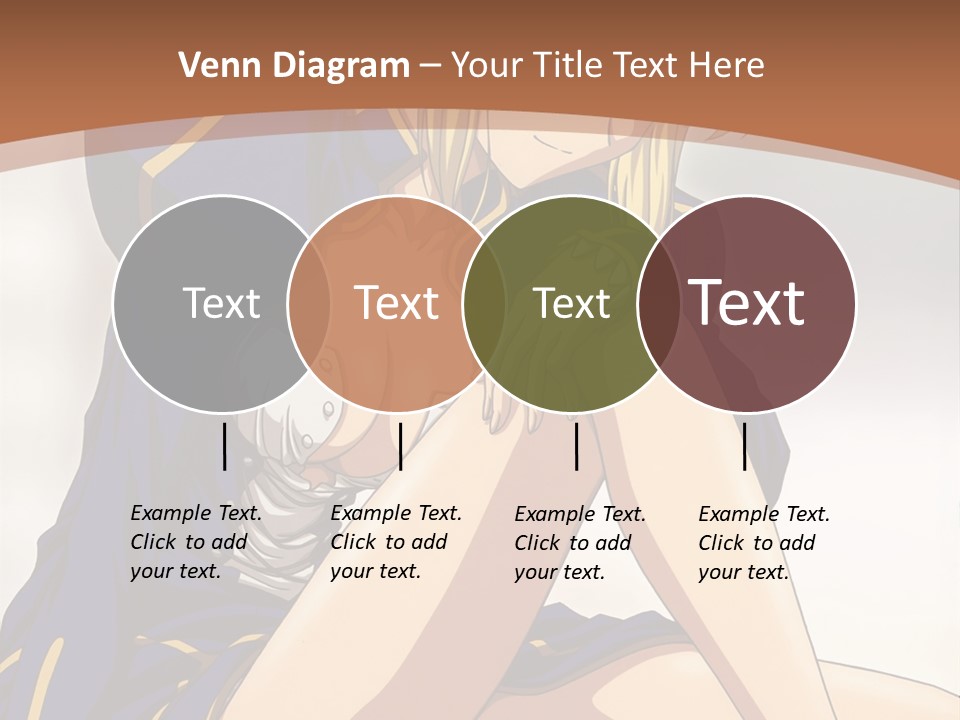 A Woman In A Blue Dress Sitting On A Bed PowerPoint Template