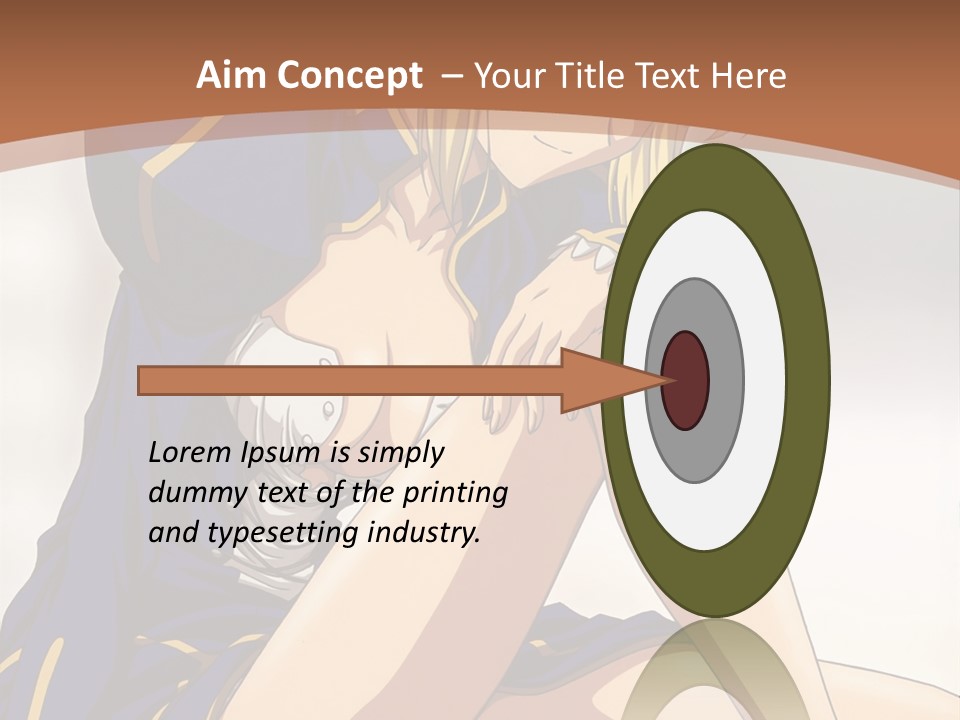 A Woman In A Blue Dress Sitting On A Bed PowerPoint Template