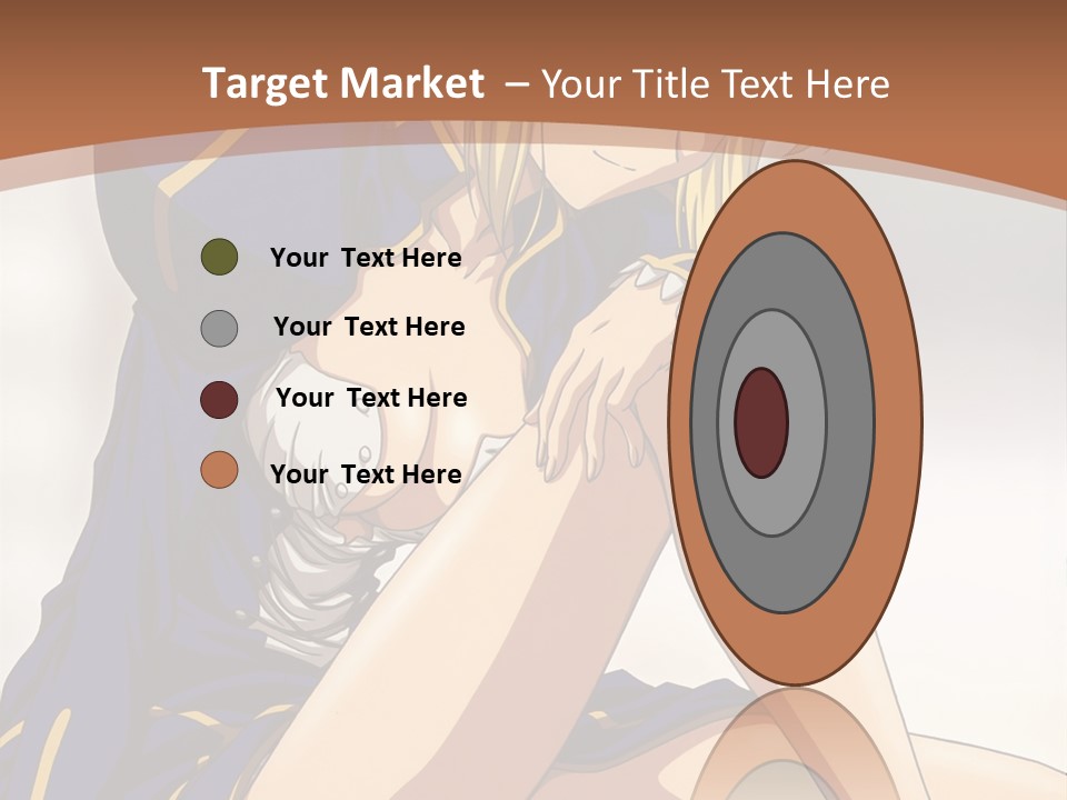 A Woman In A Blue Dress Sitting On A Bed PowerPoint Template