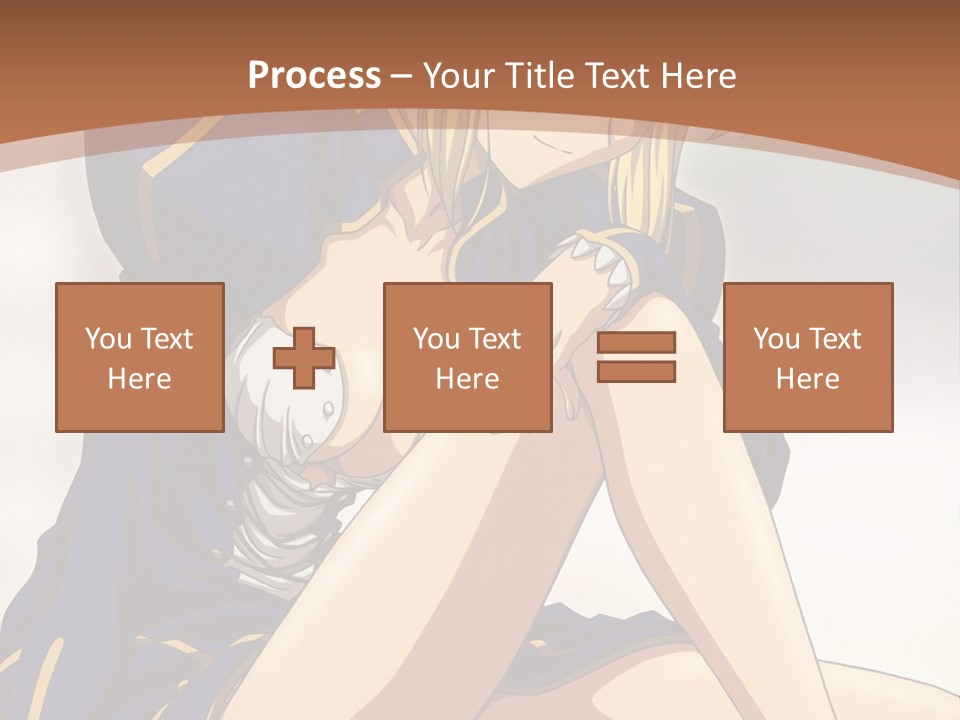 A Woman In A Blue Dress Sitting On A Bed PowerPoint Template