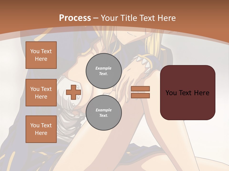 A Woman In A Blue Dress Sitting On A Bed PowerPoint Template