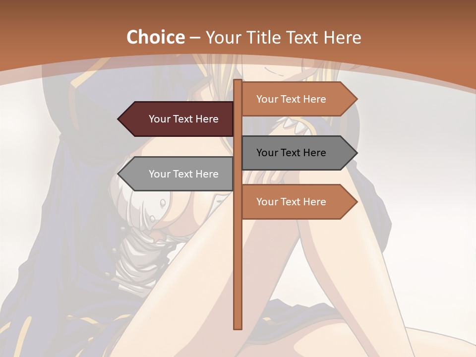 A Woman In A Blue Dress Sitting On A Bed PowerPoint Template