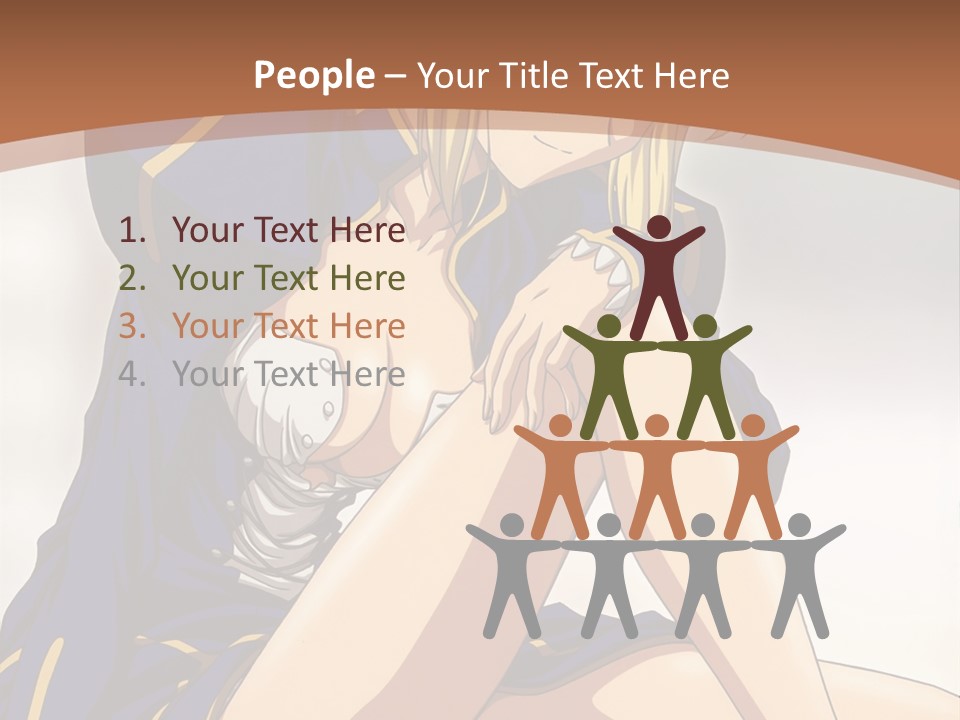 A Woman In A Blue Dress Sitting On A Bed PowerPoint Template