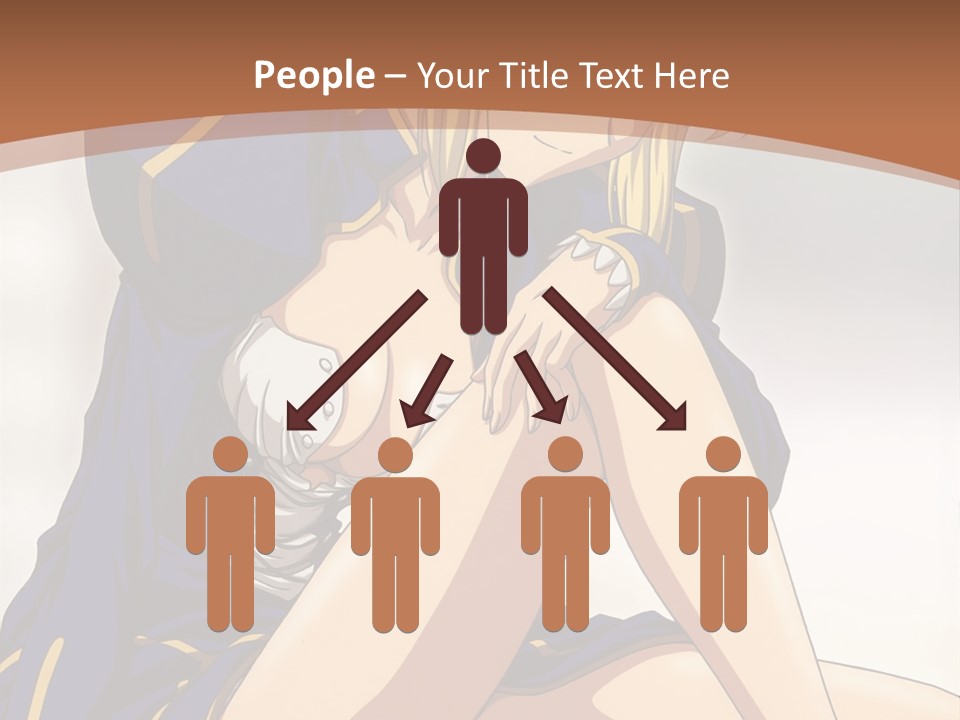 A Woman In A Blue Dress Sitting On A Bed PowerPoint Template