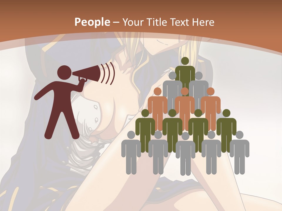 A Woman In A Blue Dress Sitting On A Bed PowerPoint Template