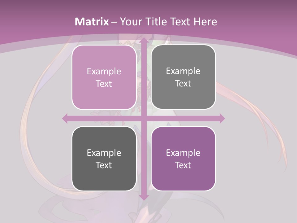 A Woman In A Green Dress With Long Hair Is Standing In Front Of A Purple PowerPoint Template