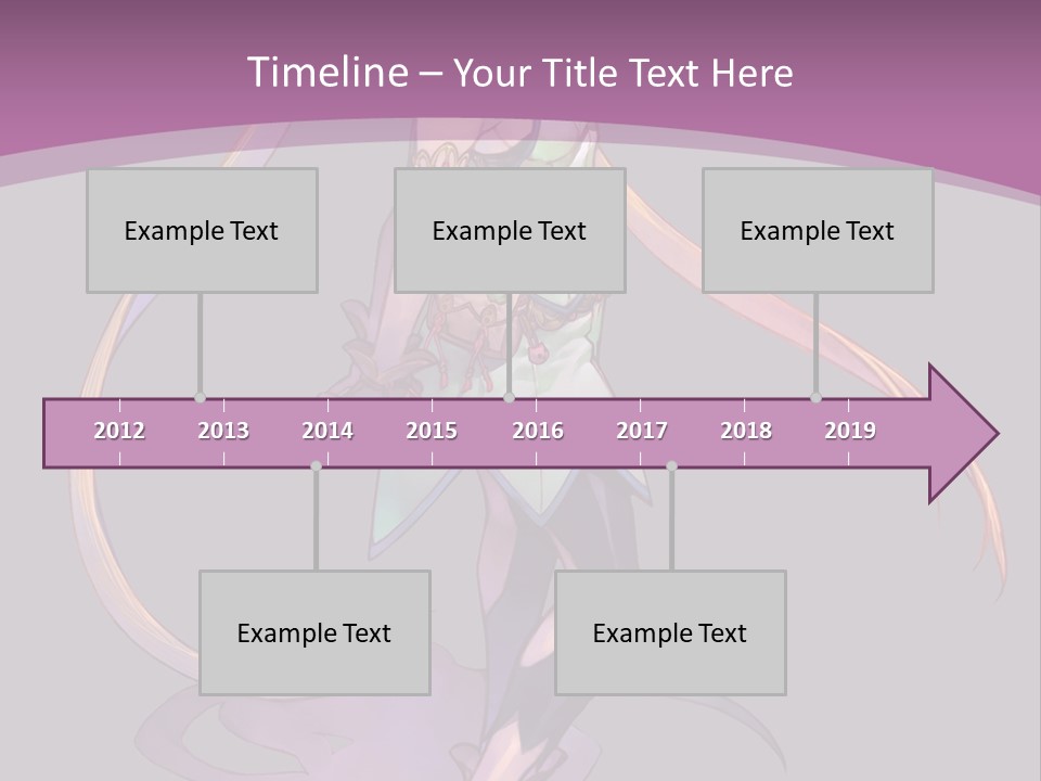 A Woman In A Green Dress With Long Hair Is Standing In Front Of A Purple PowerPoint Template