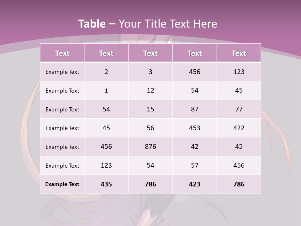 A Woman In A Green Dress With Long Hair Is Standing In Front Of A Purple PowerPoint Template