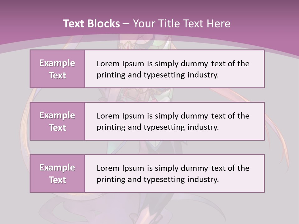 A Woman In A Green Dress With Long Hair Is Standing In Front Of A Purple PowerPoint Template