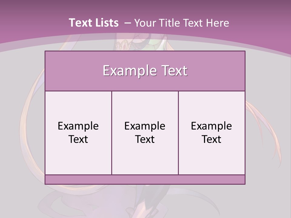 A Woman In A Green Dress With Long Hair Is Standing In Front Of A Purple PowerPoint Template