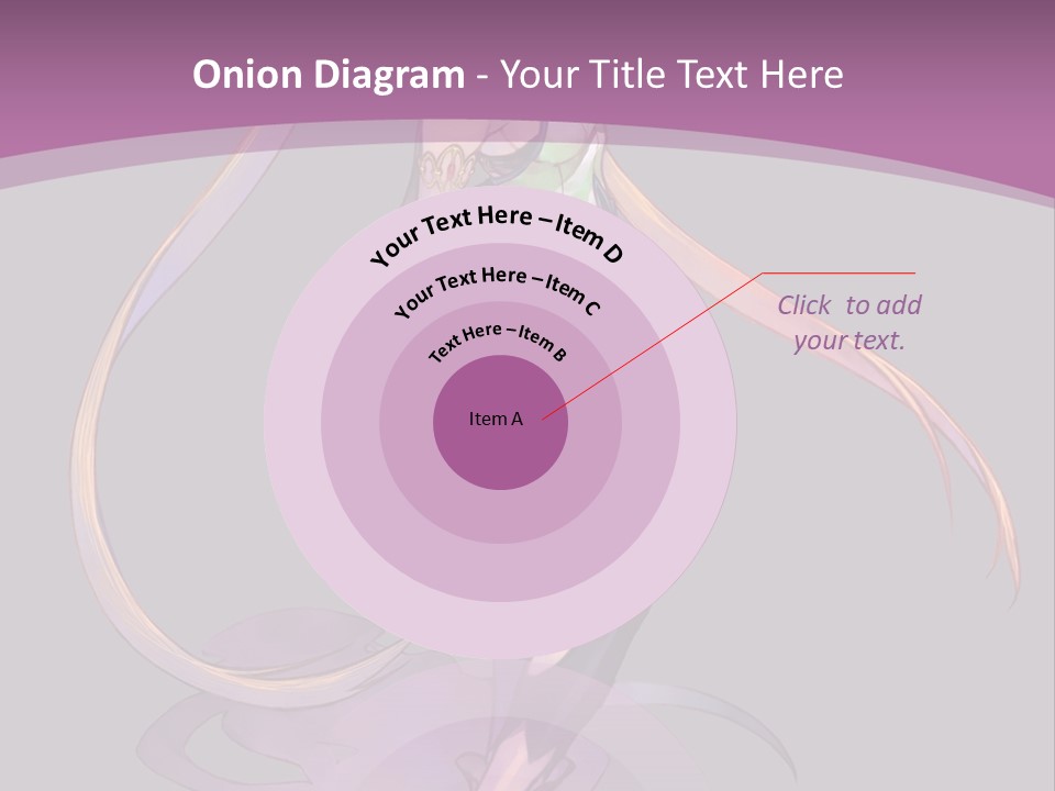 A Woman In A Green Dress With Long Hair Is Standing In Front Of A Purple PowerPoint Template