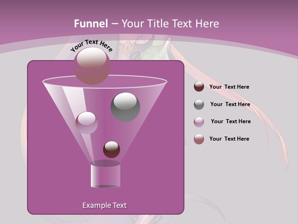 A Woman In A Green Dress With Long Hair Is Standing In Front Of A Purple PowerPoint Template