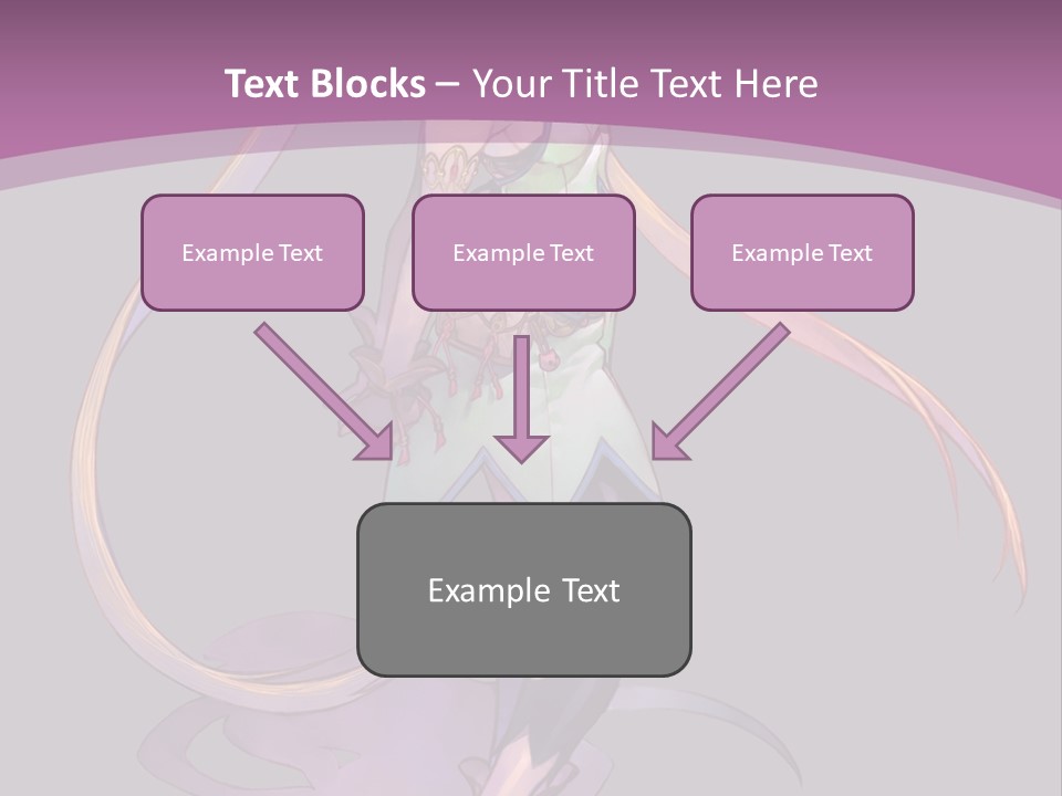 A Woman In A Green Dress With Long Hair Is Standing In Front Of A Purple PowerPoint Template