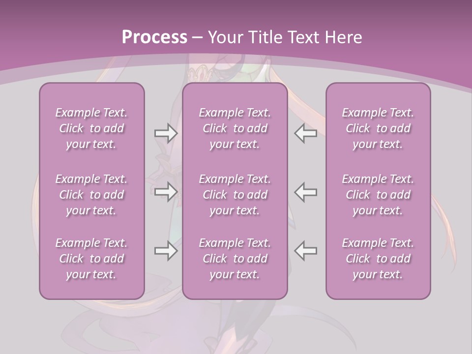 A Woman In A Green Dress With Long Hair Is Standing In Front Of A Purple PowerPoint Template