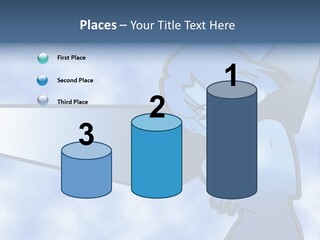 A Woman Holding A Sign With A Sky Background PowerPoint Template