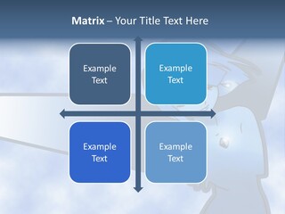 A Woman Holding A Sign With A Sky Background PowerPoint Template