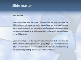 A Woman Holding A Sign With A Sky Background PowerPoint Template