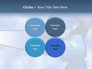 A Woman Holding A Sign With A Sky Background PowerPoint Template