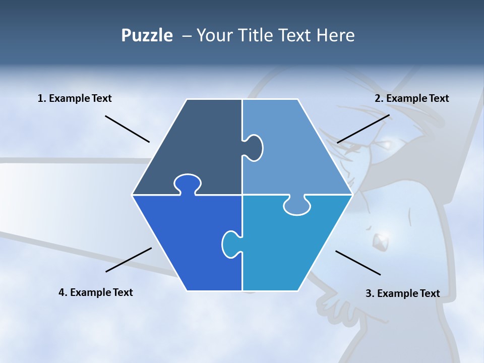 A Woman Holding A Sign With A Sky Background PowerPoint Template