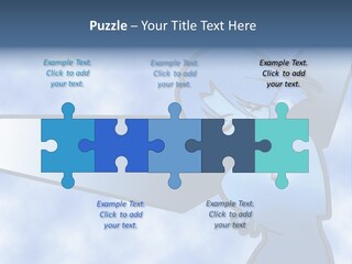 A Woman Holding A Sign With A Sky Background PowerPoint Template