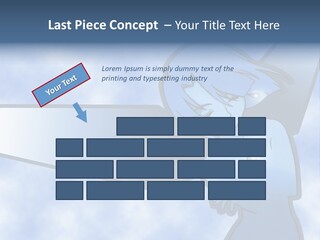 A Woman Holding A Sign With A Sky Background PowerPoint Template