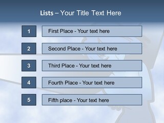 A Woman Holding A Sign With A Sky Background PowerPoint Template