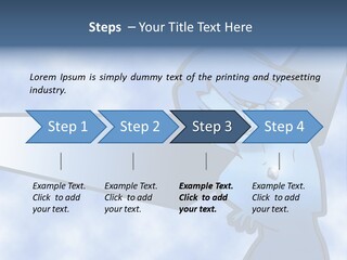 A Woman Holding A Sign With A Sky Background PowerPoint Template