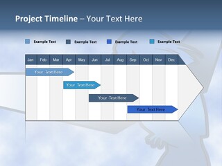 A Woman Holding A Sign With A Sky Background PowerPoint Template