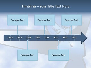 A Woman Holding A Sign With A Sky Background PowerPoint Template