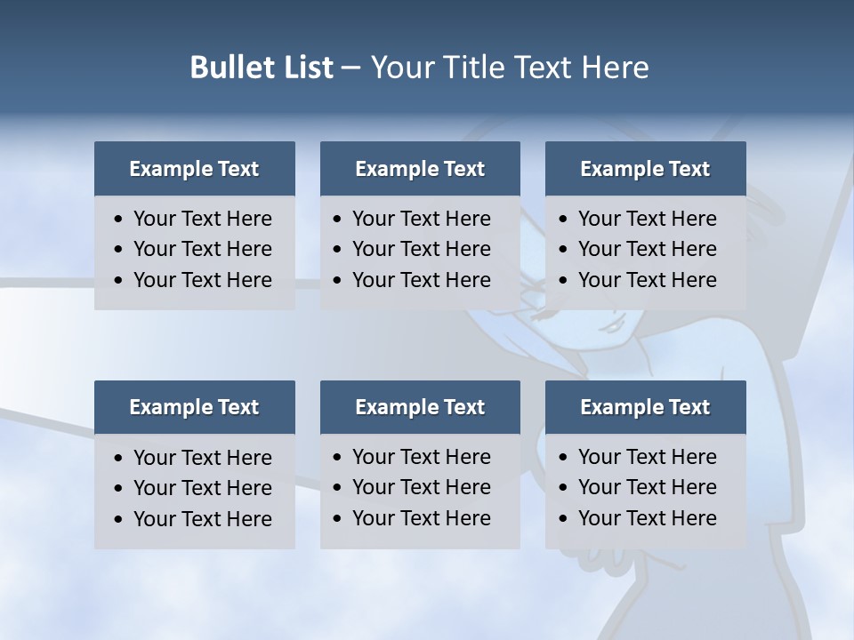 A Woman Holding A Sign With A Sky Background PowerPoint Template