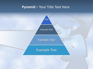 A Woman Holding A Sign With A Sky Background PowerPoint Template