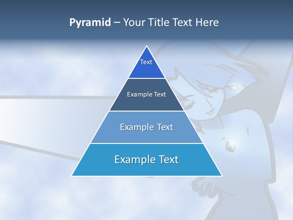 A Woman Holding A Sign With A Sky Background PowerPoint Template